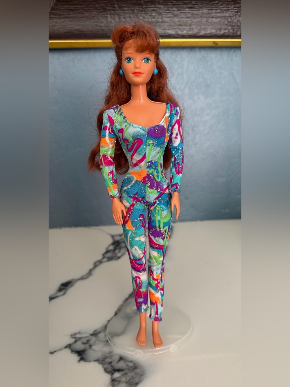 VTG Mattel Barbie Hot Skatin’ Midge 1994 Fashion Colorful Jumpsuit Articulated